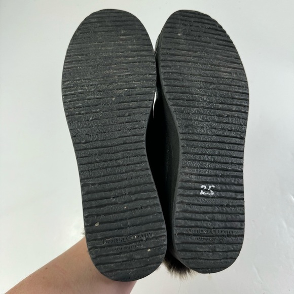 Officine Creative Black Fur-Lined Sneakers - Picture 7 of 9